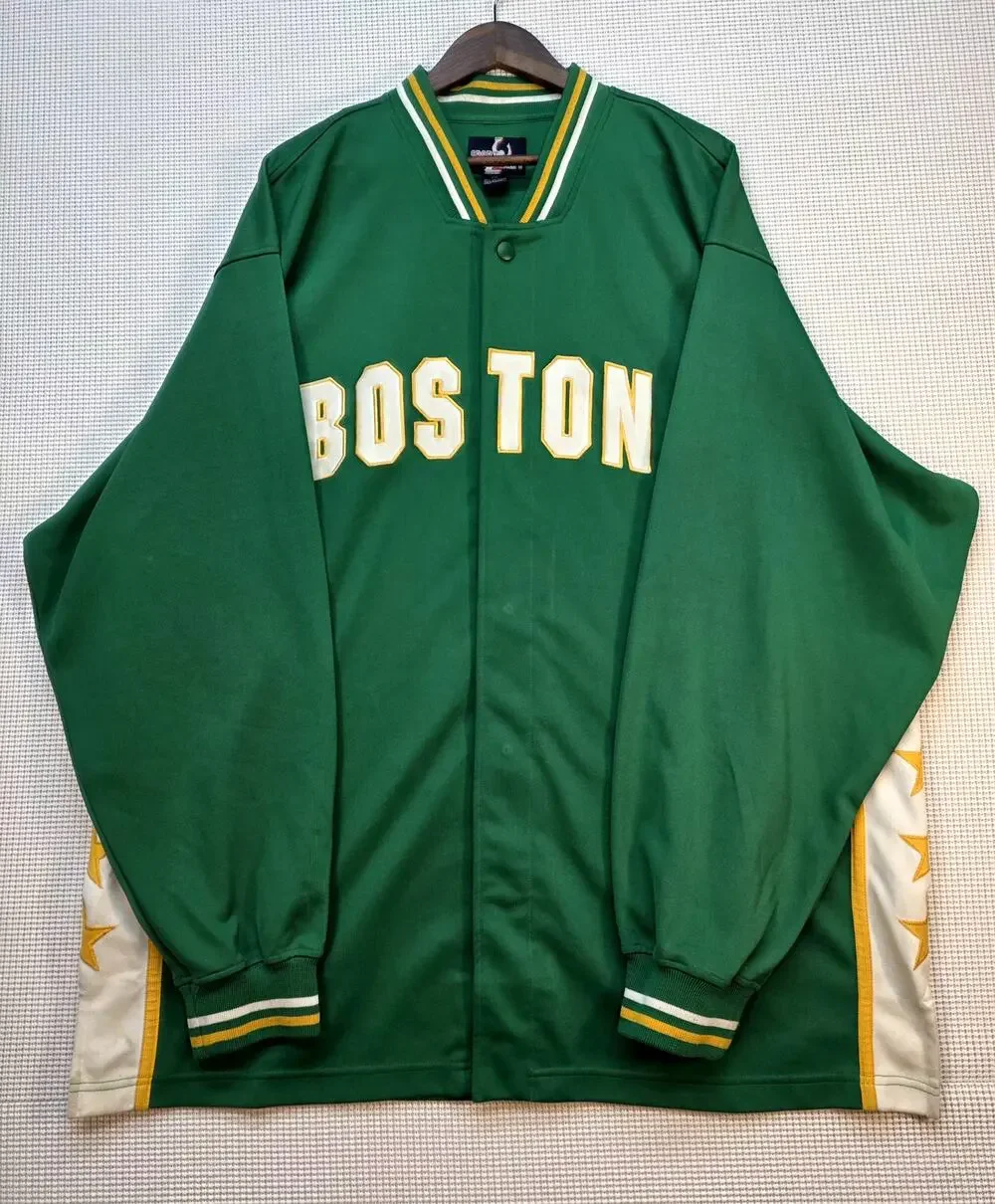Sport 4 Mens Boston Celtics Jacket 2XL Green Warm Up Basketball NBA Streetwear